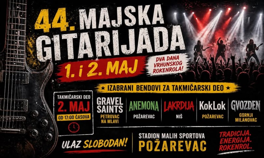 Poznati takmičarski bendovi na 44. Majskoj gitarijadi