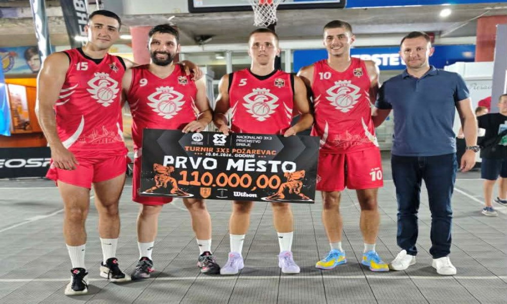 Radnički iz Kragujevca dominantan u Požarevcu: Dvostruka kruna na Prvenstvu Srbije u basketu 3x3