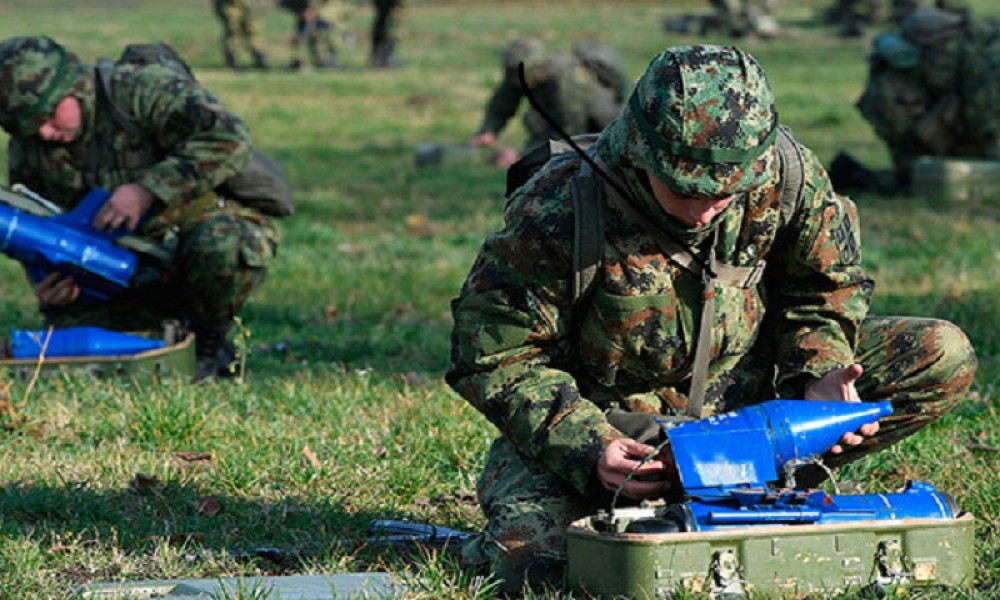 Vežbe vojske Srbije sa bojnim minsko-eksplozivnim sredstvima na poligonu "Mogila"
